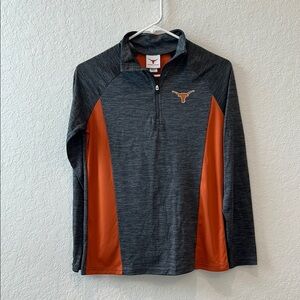 Texas Longhorns Gray and Orange Quarter-Zip Athletic Jacket